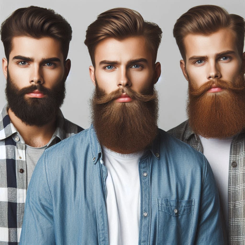 Tónování vousů 1 Everest Barbershop Beard camouflage 3 men